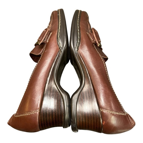 Naturalizer Leather Loafers Size 7.5 Olla Square Toe Slip On Shoes - Picture 10 of 16